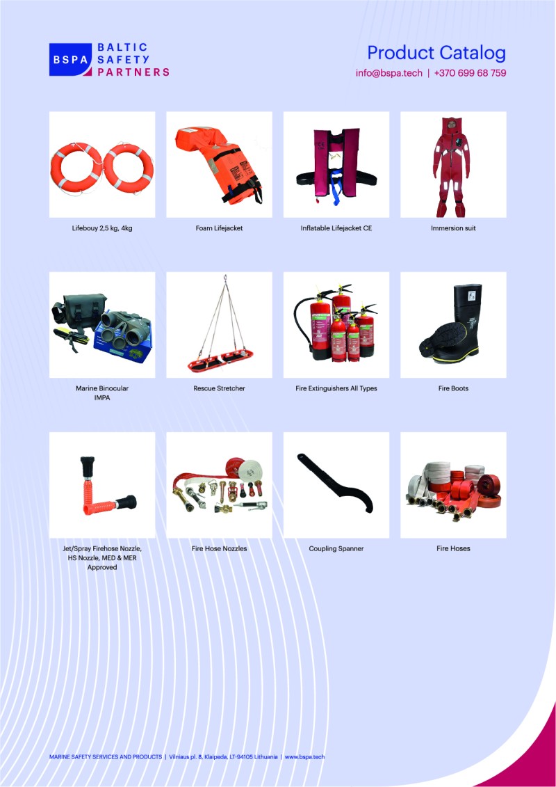 BSPA product catalog
